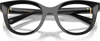 Dolce & Gabbana Glasses, female, Black, Size: 53 MM Dg3437 Optical Frame