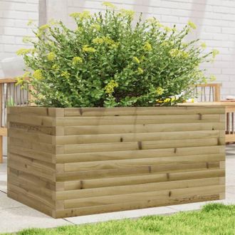 vidaXL Jardinera De Madera De Pino Impregnada 90x60x46 Cm Vidaxl