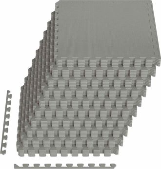 vidaXL Alfombrillas De Piso 40 Uds. Gris 14,4 M&sup2; Espuma Eva Vidaxl