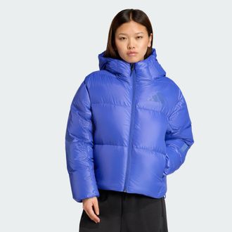 adidas Womens Z.N.E. Puffer Climawarm Down Jacket - Sapphire - Size X-Small
