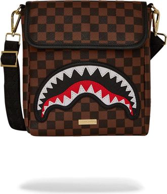 Sprayground Unisex Sawtooth Sharks in Paris Messenger Bag - Brown - One Size