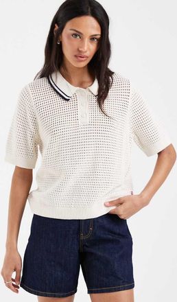 Levi's Aliz&eacute;e - Polo beige a righe-Bianco