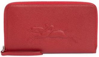 Longchamp Zip Around Leather Wallet in Vermillion at Nordstrom Rack