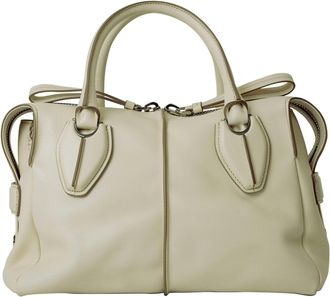 Tod's Off-White Leather Tote Bag (Pre-Owned)