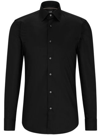 BOSS long-sleeve cotton shirt - men - Cotton - 39 - Black