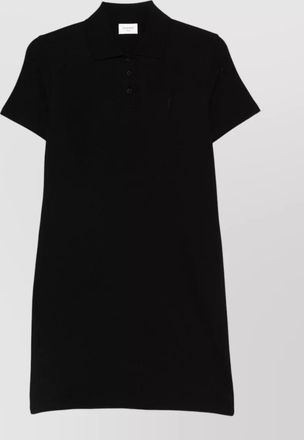 Saint Laurent cotton dress polo collar short sleeves