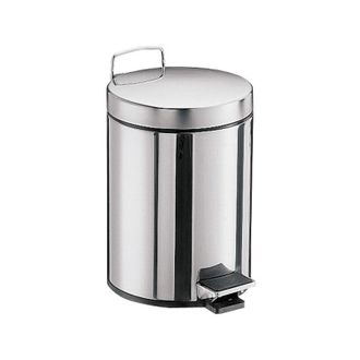 Emco system2 corbeille, couvercle et p&eacute;dale, ronde, 5 litres