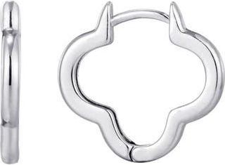 Adornia Clover Hoop Earrings in Silver at Nordstrom Rack