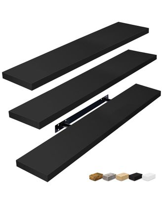 Sorbus Set Of 3 Long Floating Shelves