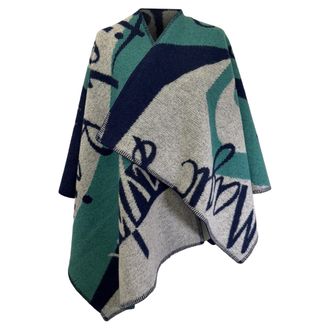 Burberry Pre-owned Womens Printed Cape in Multicolor Wool - Multicolour - One Size