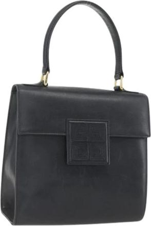 Givenchy Pre-owned Lederen Handtas - Dames - Vintage Handtas - Zwart - ONE Size - Leer - Vintage