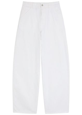 Christophe Lemaire Curved Wide-leg Jeans - Off White - 40 (UK12 / M)