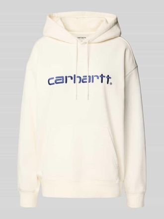 Carhartt Work in Progress Hoodie mit K&auml;nguru-Tasche in Offwhite, Gr&ouml;&szlig;e XS