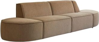 Tikamoon Sof&aacute; modulable de 2-3 plazas de tela color c&aacute;mel