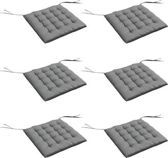 OUTSUNNY Cojines para sillas 40x40x4 cm gris oscuro