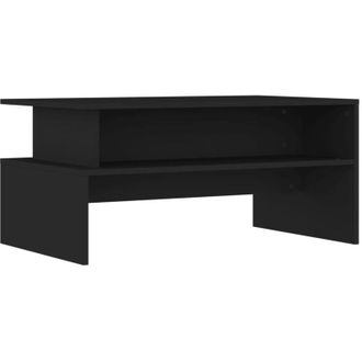 vidaXL Tavolino da Salotto Nero 90x55x42,5 cm in Legno Multistrato - Vidaxl