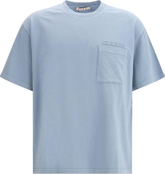 Marni Mens T-Shirt Cotton Jersey Sky T-Shirts And Polos