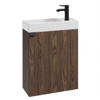 Badplaats Mueble De Ba&ntilde;o Keno 50 X 23 Cm - Marr&oacute;n Nogal - Mueble Con Lavabo