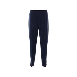 Liu Jo Broek met krijtstreep - Dames - Broeken - Blauw - Maat: XL Leer