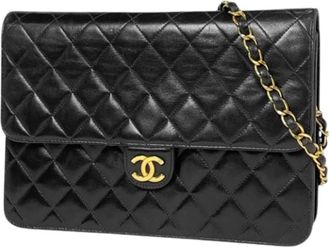 Chanel Pre-owned Leather chanel-bags - Dames - Vintage Schoudertas - Zwart - ONE Size - Vintage