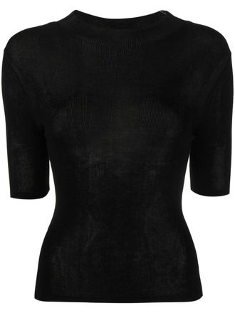 St.Agni Gebreide top - Zwart