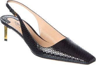 Tom Ford Snake-Embossed Leather Slingback Pump