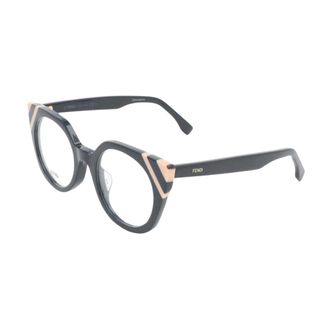 Fendi Glasses, female, Gray, Size: ONE SIZE Acetate Geometric Eyeglasses Frames