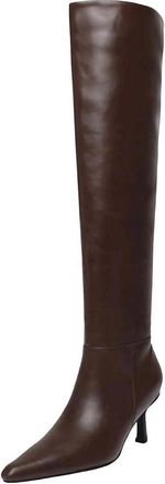 Generic Womens Cow Leather High Heels Long Boots Pointed Toe Sexy Knee-High Boots