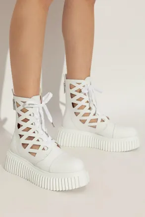 AGL Platform Shoes Viggy, Womens, White