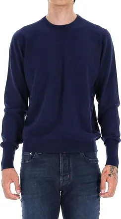 Drumohr Solid Color Pure Cashmere Crewneck Sweater