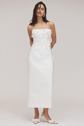 Acler Castleford 3D Floral Column Midi Dress