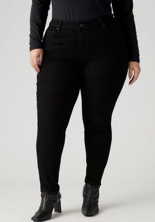 Levi's Plus Skinny-fit-Jeans LEVIS PLUS 721 PL HI RISE SKINNY, Damen, Gr. 20 (52), L&auml;nge 32, schwarz (midnight gaze), Denim/Jeans, Obermaterial: 73% Baumwolle, 26