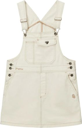 Fingercroxx Abito corto denim con dettaglio a cuore - Bianco