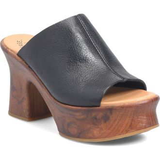 Kork-ease Cassia Block Heel Platform Sandal in Black at Nordstrom Rack, Size 10