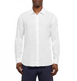 Orlebar Brown Morton Tailored Linen Shirt - Plus In White