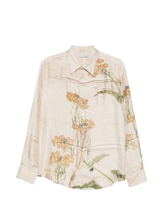 Pierre-Louis Mascia Pierre Louis Mascia Womens Printed Silk Shirt
