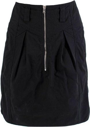 Isabel Marant Black Zip-Front Cargo Skirt Size XXS