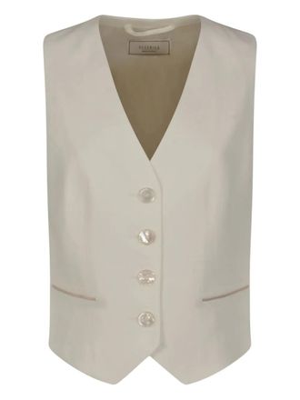 PESERICO linen waistcoat - Neutrals