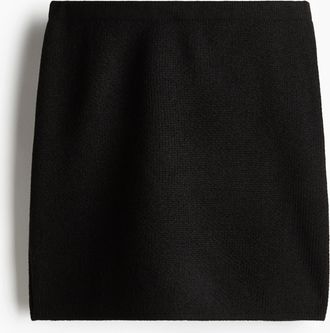 H&M Feinstrickjupe - Schwarz