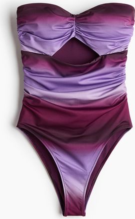 H&M Bandeau-Badeanzug - Purple
