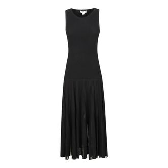 Alaia Pliss&eacute; sheer jurk - Dames - Jurken - Zwart - Maat: S Viscose
