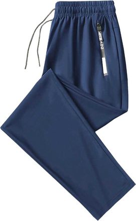 Generic Senistyle Pants, Stretchactive Ultra Stretch Breathable Fit Ice Silk Quick Drying Stretch Active Pants Over 50 for Casual Hip Hop, Gym and Jogging Blu