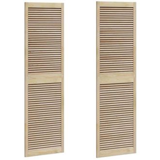 vidaXL Vidaxl - Porte per Armadi Altro 2 pcs Marrone 201 x 59.5 x 2.1 cm