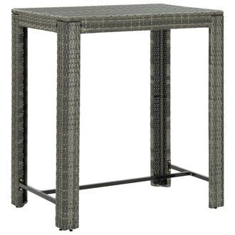 vidaXL Mesa Alta Para Jard&iacute;n Rat&aacute;n Sint&eacute;tico Gris 100x60,5x110,5 Cm Vidaxl