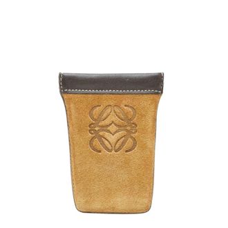 Loewe Beige Brown Suede Leather Pouch (Pre-Owned)