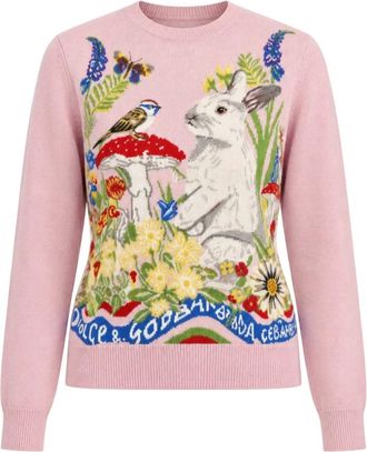 Dolce & Gabbana Pullover Girocollo - - Knitwear - Donna - Rosa - L