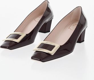 Roger Vivier Patent Leather Pumps BELLE with Front Detail 5cm Roger Vivier