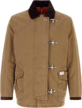 Fay Biscuit Katoenen Gevoerde Jas - Heren - Zomerjassen - Beige - S - Katoen - Jassen