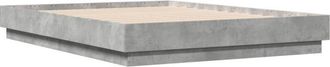 vidaXL Estructura de cama madera de ingeniería gris hormigón 120x190cm Vidaxl