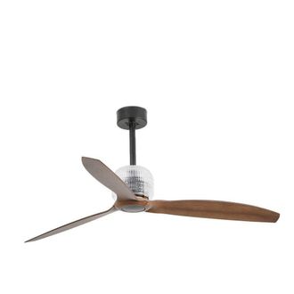 Netlighting Deco Black Wood Ceiling Fan LED With DC Motor